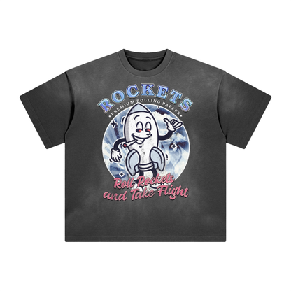 Rockets Premium Rolling Papers Acid Wash Shirt